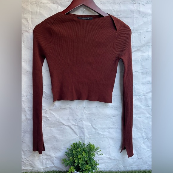 CALLSAINTS hera ambient ribbed in Rust Brown top size Small L gently used - Picture 2 of 5